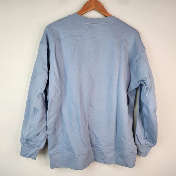 Lululemon Perfectly Oversized Softstreme Crewneck Womens 4 Light Blue Sweatshirt - Picture 5 of 8